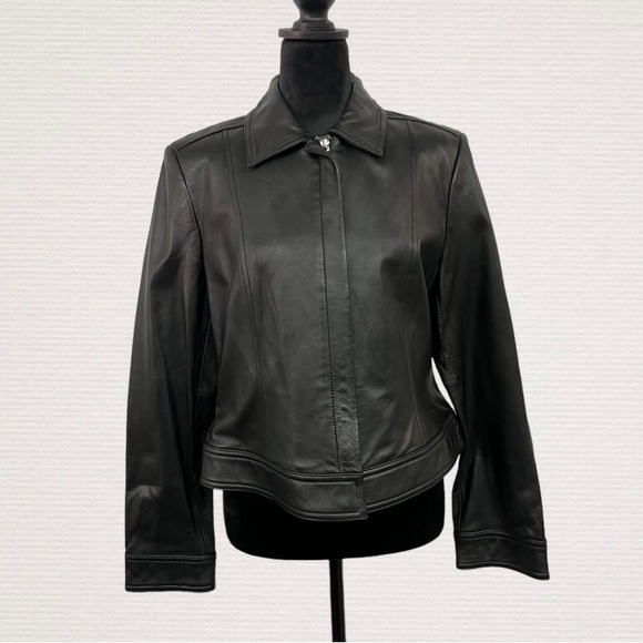 Women’s Medium Valerie Stevens Black Leather Jacket - Picture 1 of 8